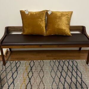 West Elm Lush Velvet pillow covers, golden oak (gold/mustard) x 2